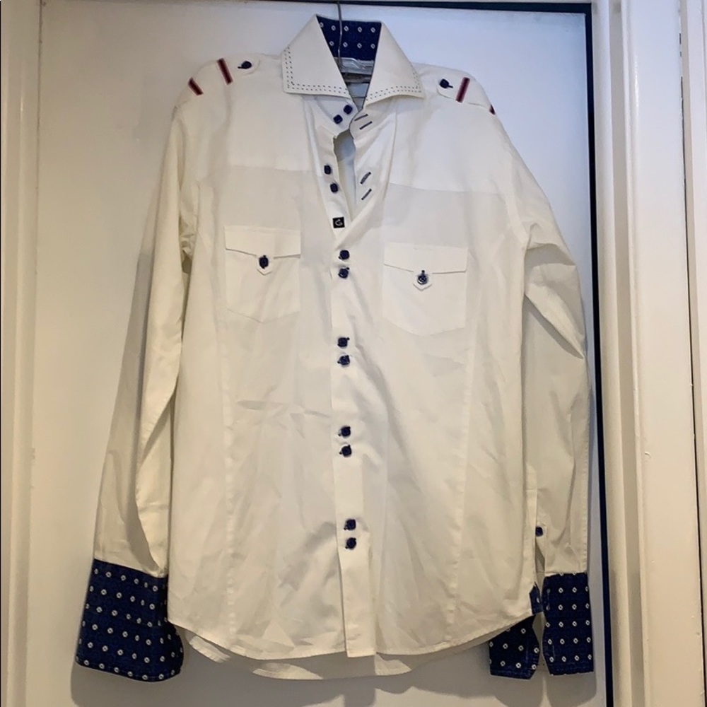 White and Blue Dress Shirt